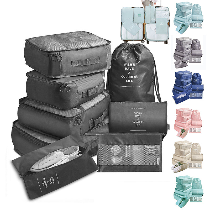 Organizador de maleta TravelMaker: set de 8 cubos de viaje para ropa, calzado y neceser